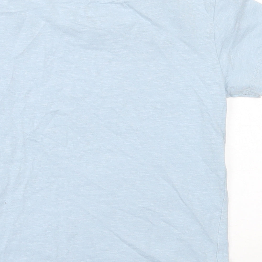 NEXT Boys Blue  Cotton Basic T-Shirt Size 2-3 Years Crew Neck Pullover