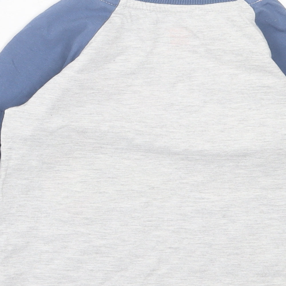 f7f Boys Grey  Cotton Basic Casual Size 2-3 Years Crew Neck Pullover