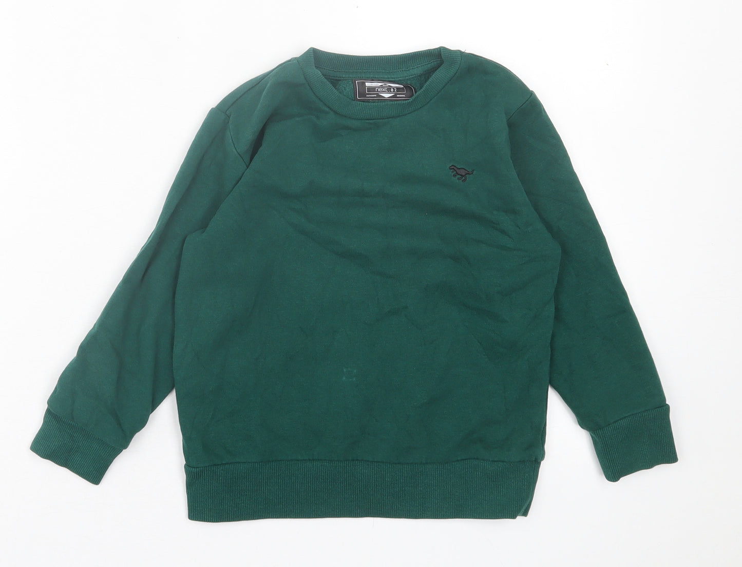 NEXT Boys Green  Cotton Pullover Sweatshirt Size 3-4 Years  Pullover