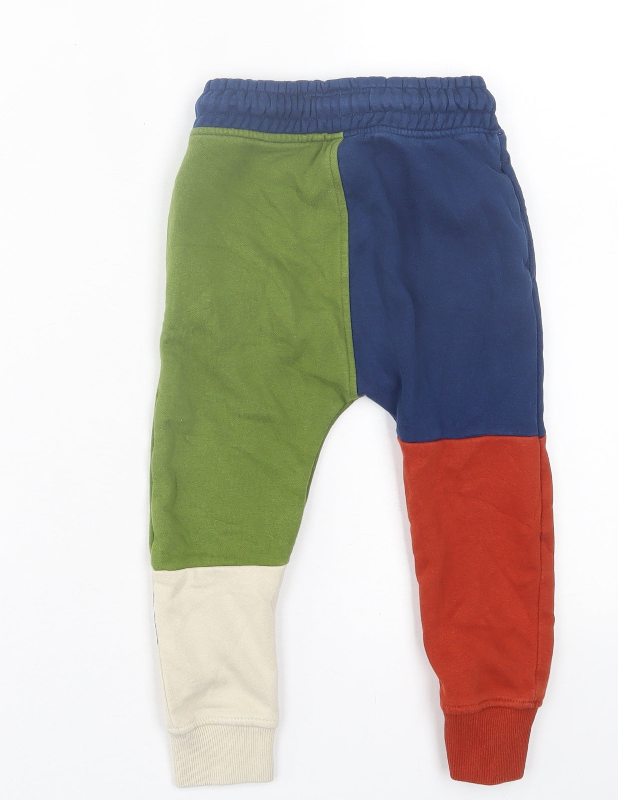 NEXT Boys Multicoloured Geometric Cotton Jogger Trousers Size 2-3 Years  Regular Tie