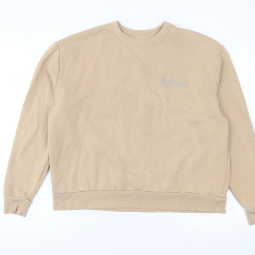 HIIT Womens Beige  Cotton Pullover Sweatshirt Size M  Pullover