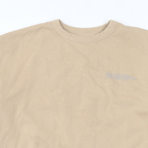 HIIT Womens Beige  Cotton Pullover Sweatshirt Size M  Pullover