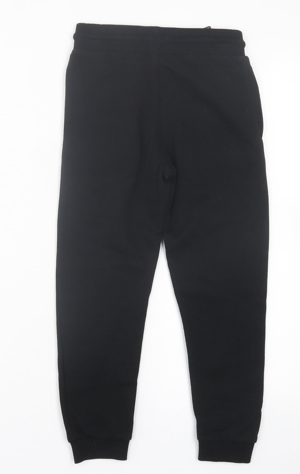Matalan Boys Black  Cotton Jogger Trousers Size 7 Years  Regular Tie