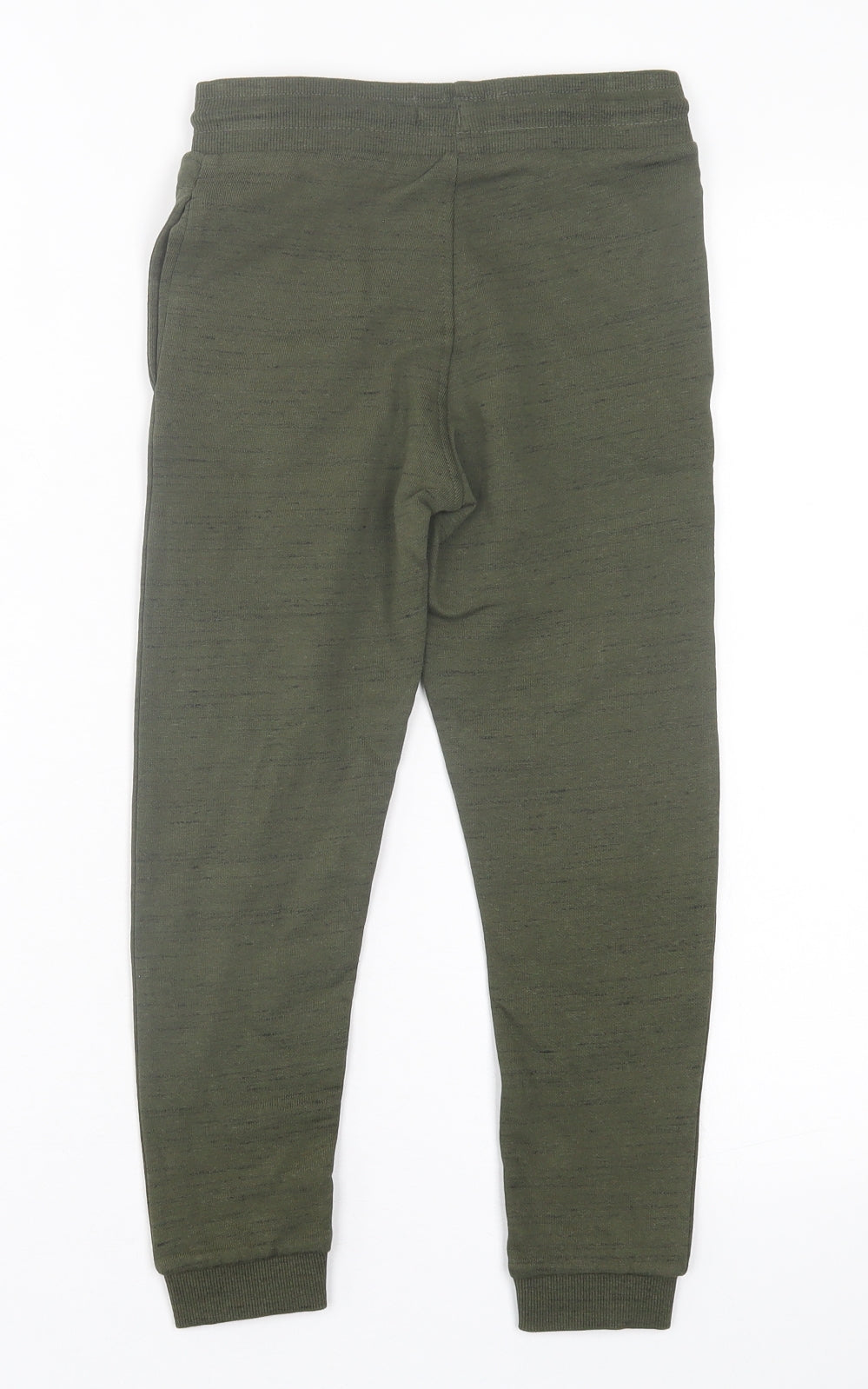 Matalan Boys Green  Cotton Jogger Trousers Size 7 Years  Regular Tie