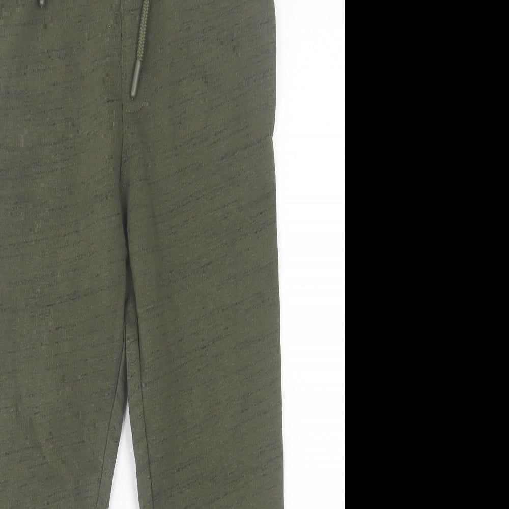 Matalan Boys Green  Cotton Jogger Trousers Size 7 Years  Regular Tie
