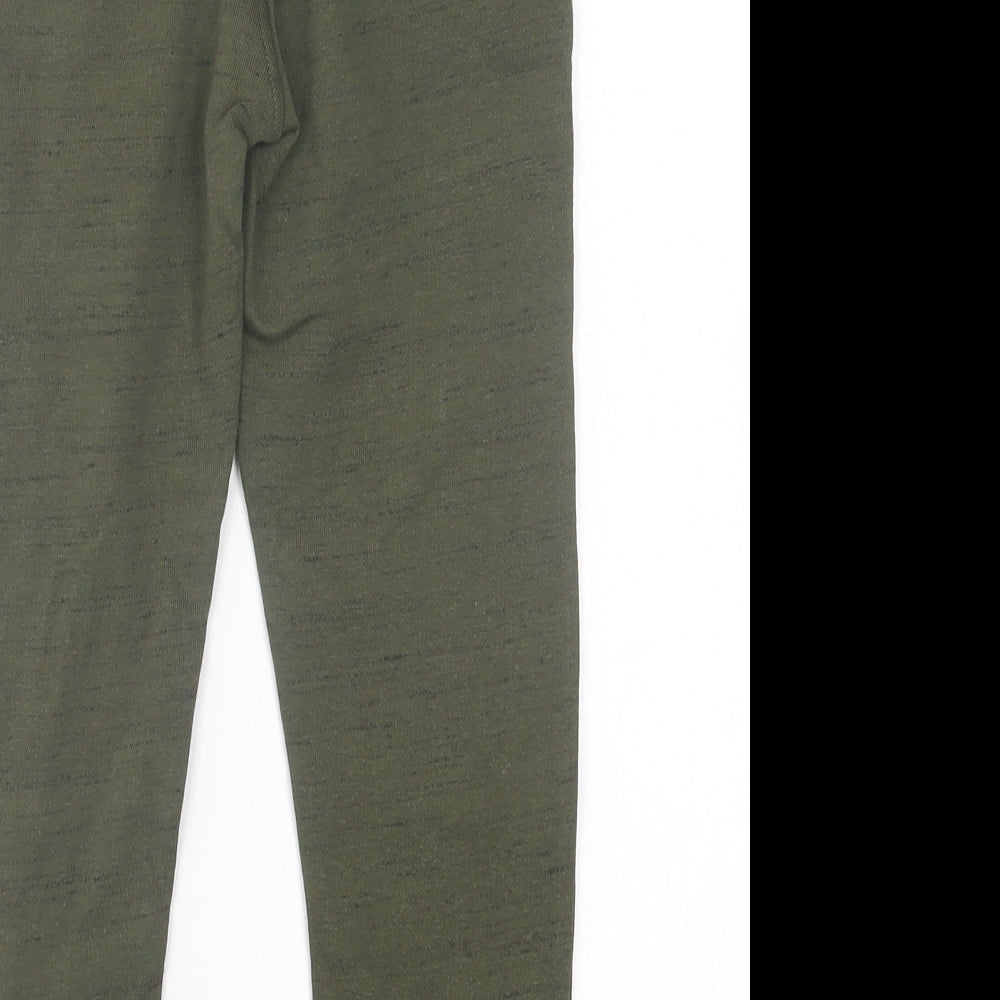 Matalan Boys Green  Cotton Jogger Trousers Size 7 Years  Regular Tie