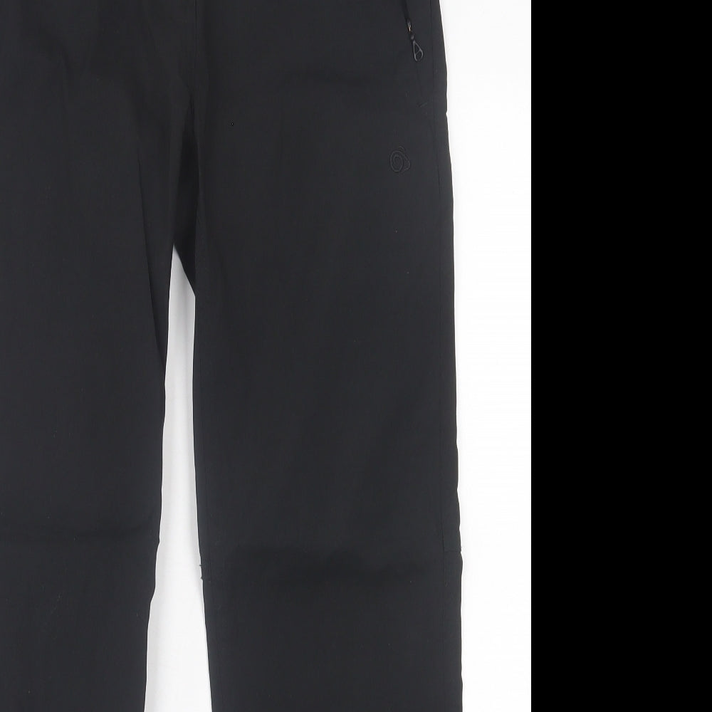 Craghoppers Womens Black  Polyamide Trousers  Size 8 L27 in Regular Button