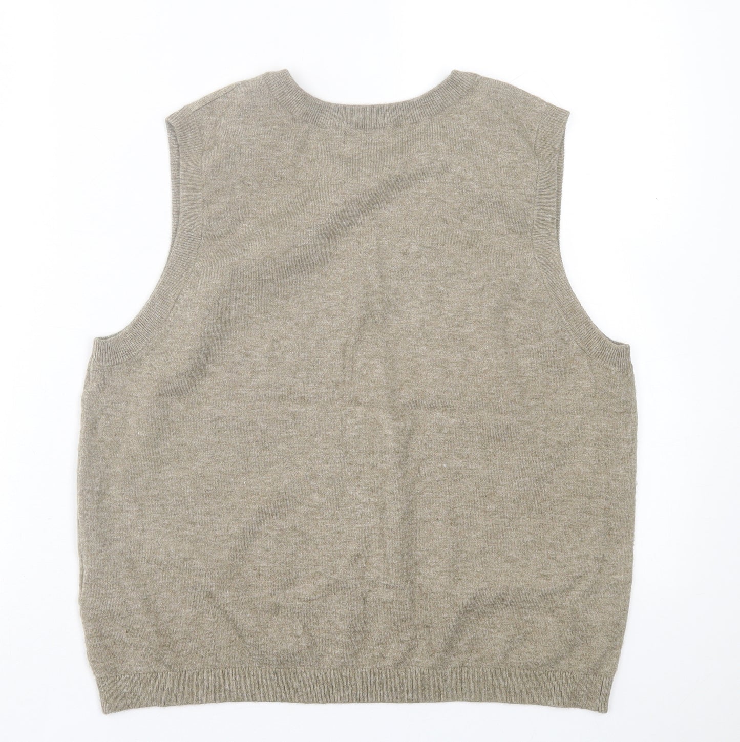 Object Mens Brown V-Neck  Viscose  Jumper Size S