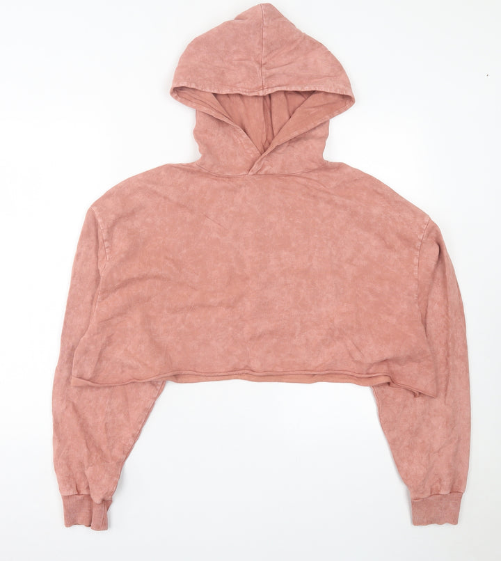ASOS Womens Pink  Cotton Pullover Hoodie Size 6  Pullover