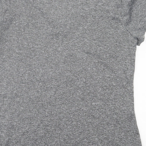 90 Degree Womens Grey  Polyester Basic T-Shirt Size XS V-Neck Pullover