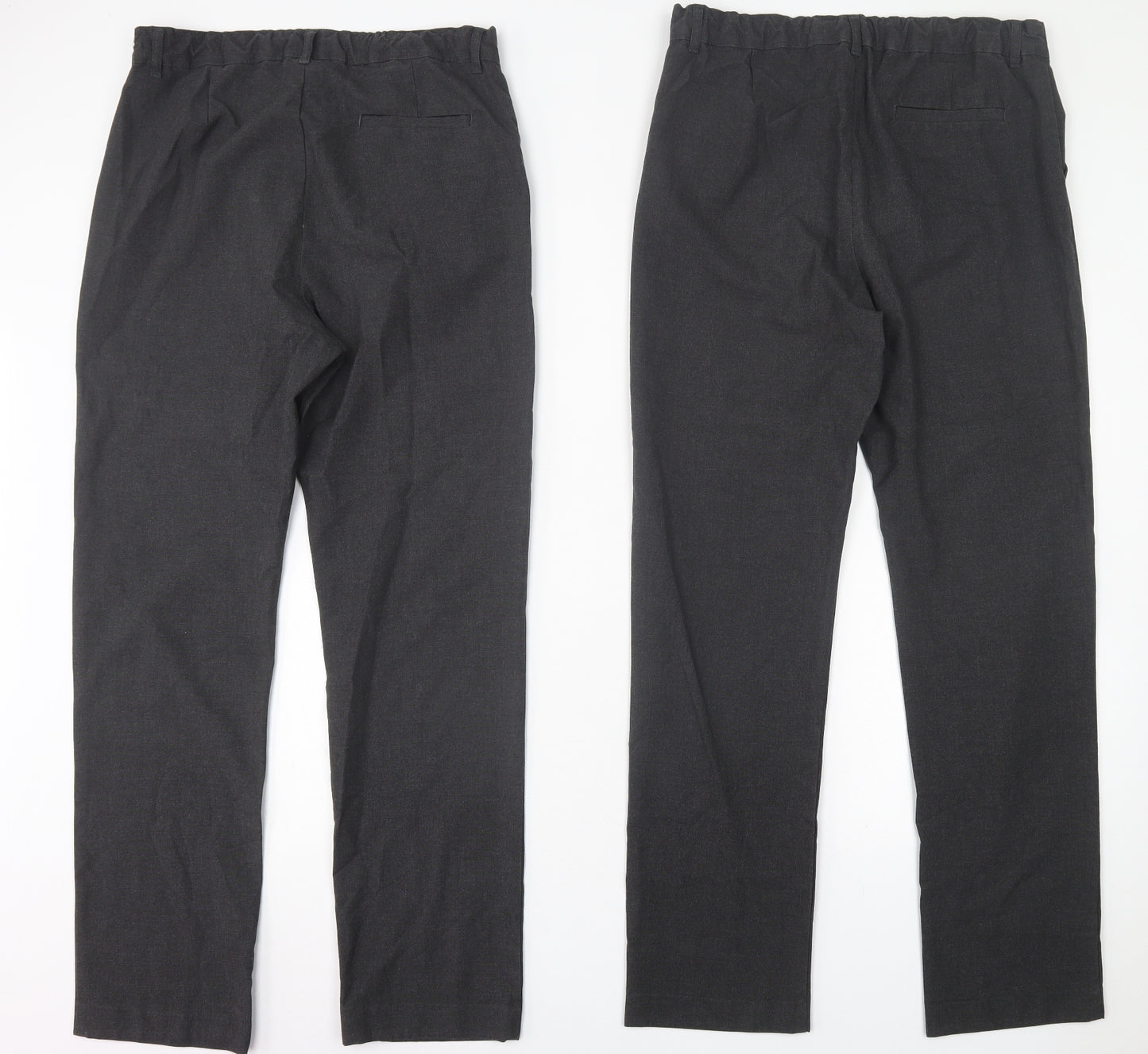 F&F Boys Grey   Capri Trousers Size 15-16 Years  Regular Hook & Eye - 2 Pack, School wear