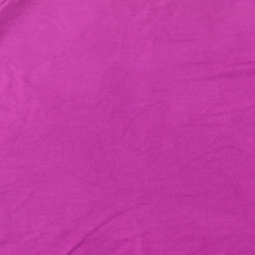 BHS Womens Purple Crew Neck  Acrylic Pullover Jumper Size 12