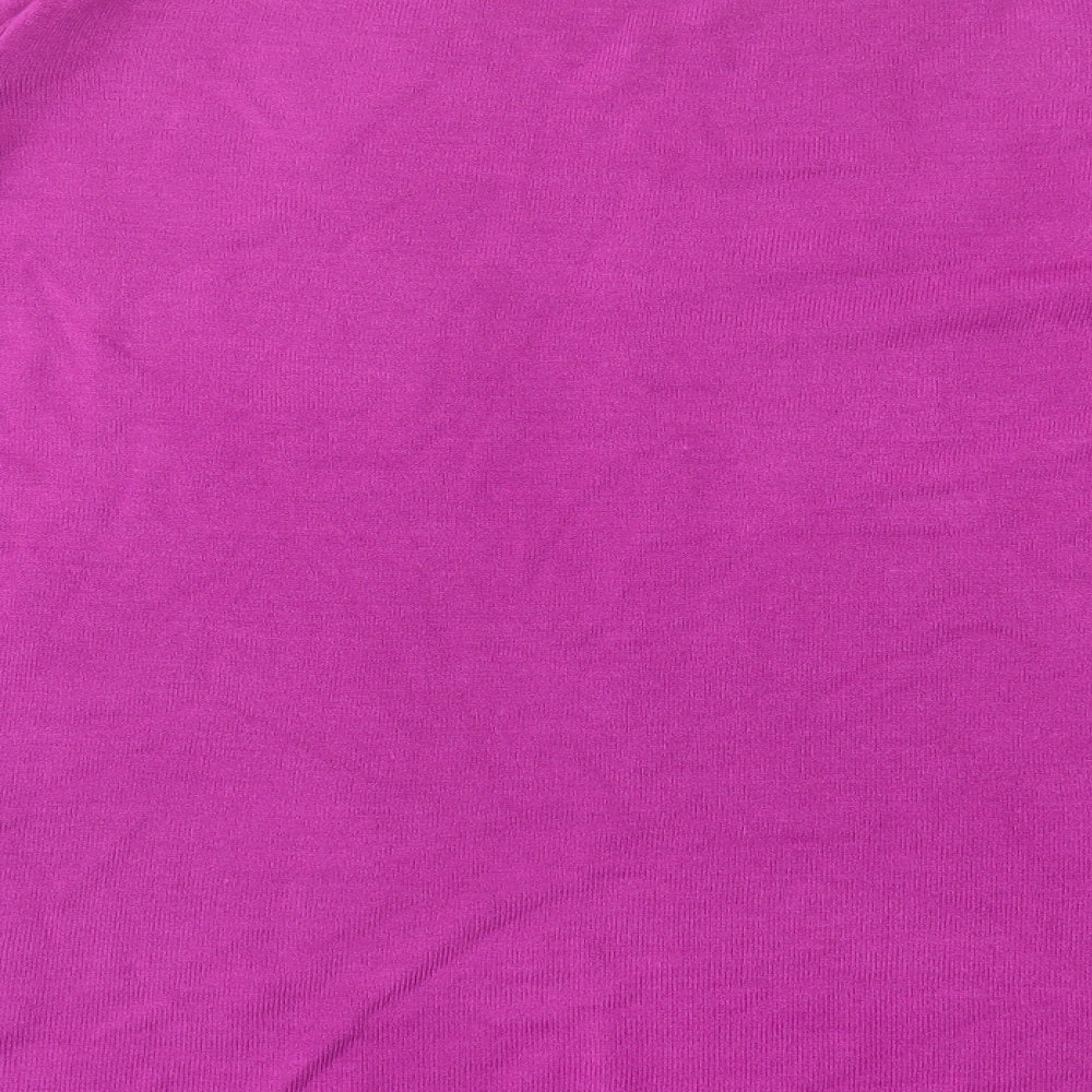 BHS Womens Purple Crew Neck  Acrylic Pullover Jumper Size 12