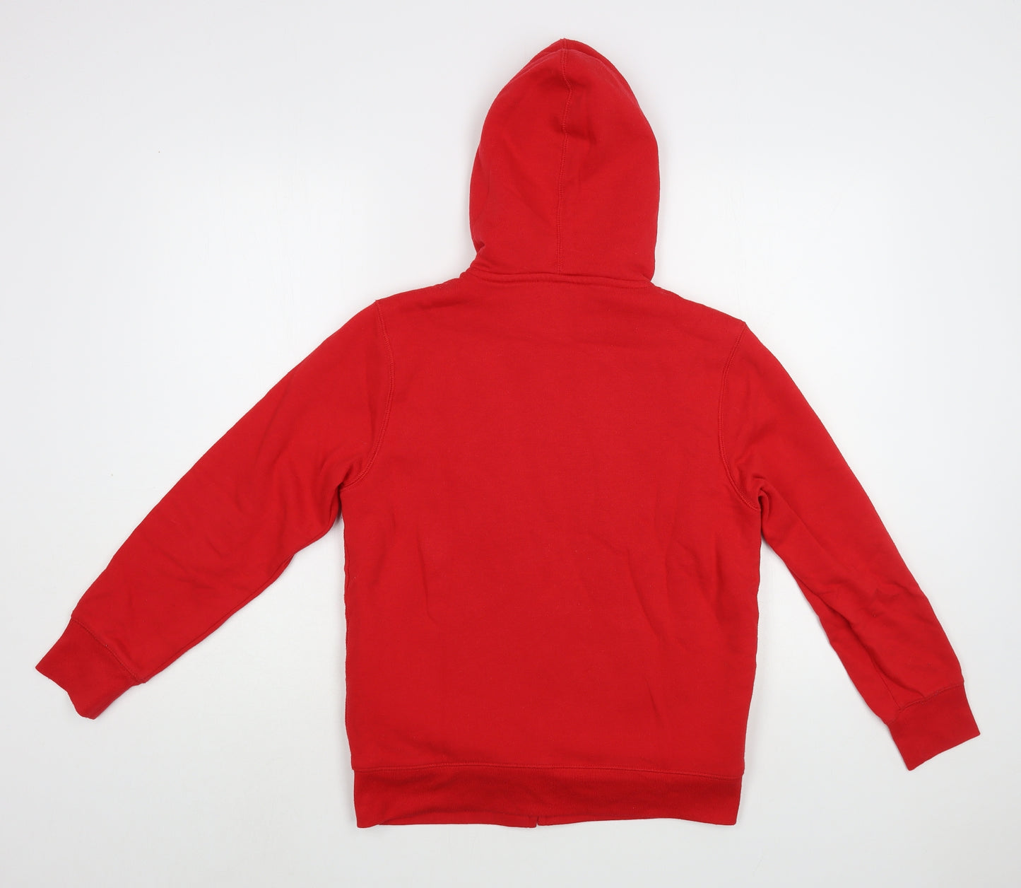 Gap Boys Red  Cotton Full Zip Hoodie Size 12-13 Years  Zip - Fluffy Lining