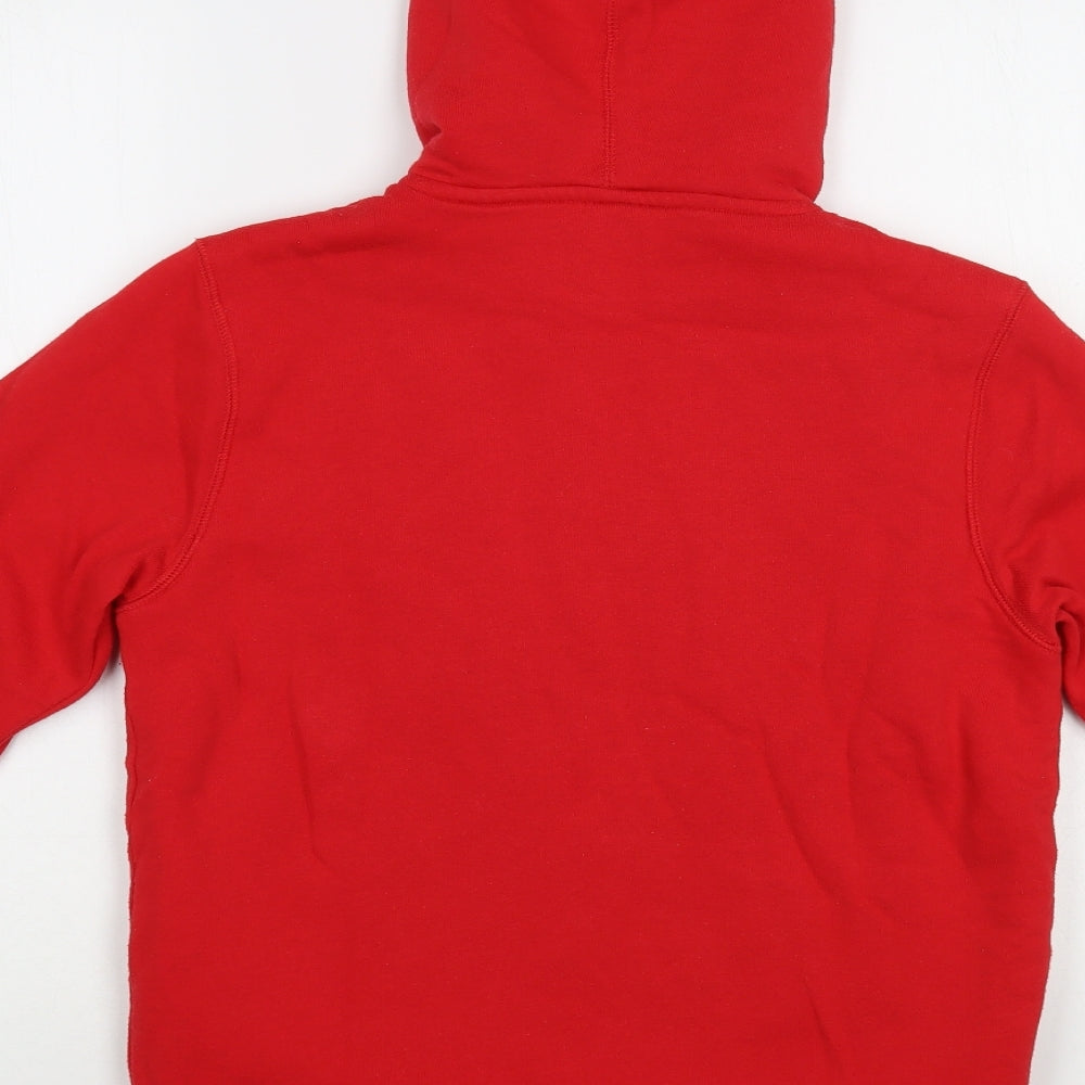 Gap Boys Red  Cotton Full Zip Hoodie Size 12-13 Years  Zip - Fluffy Lining