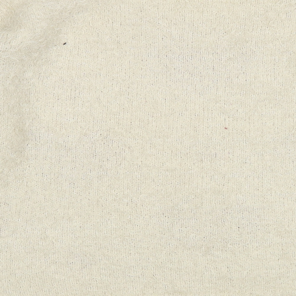 George Womens Beige Boat Neck Geometric Polyester Pullover Jumper Size 16   - Hearts