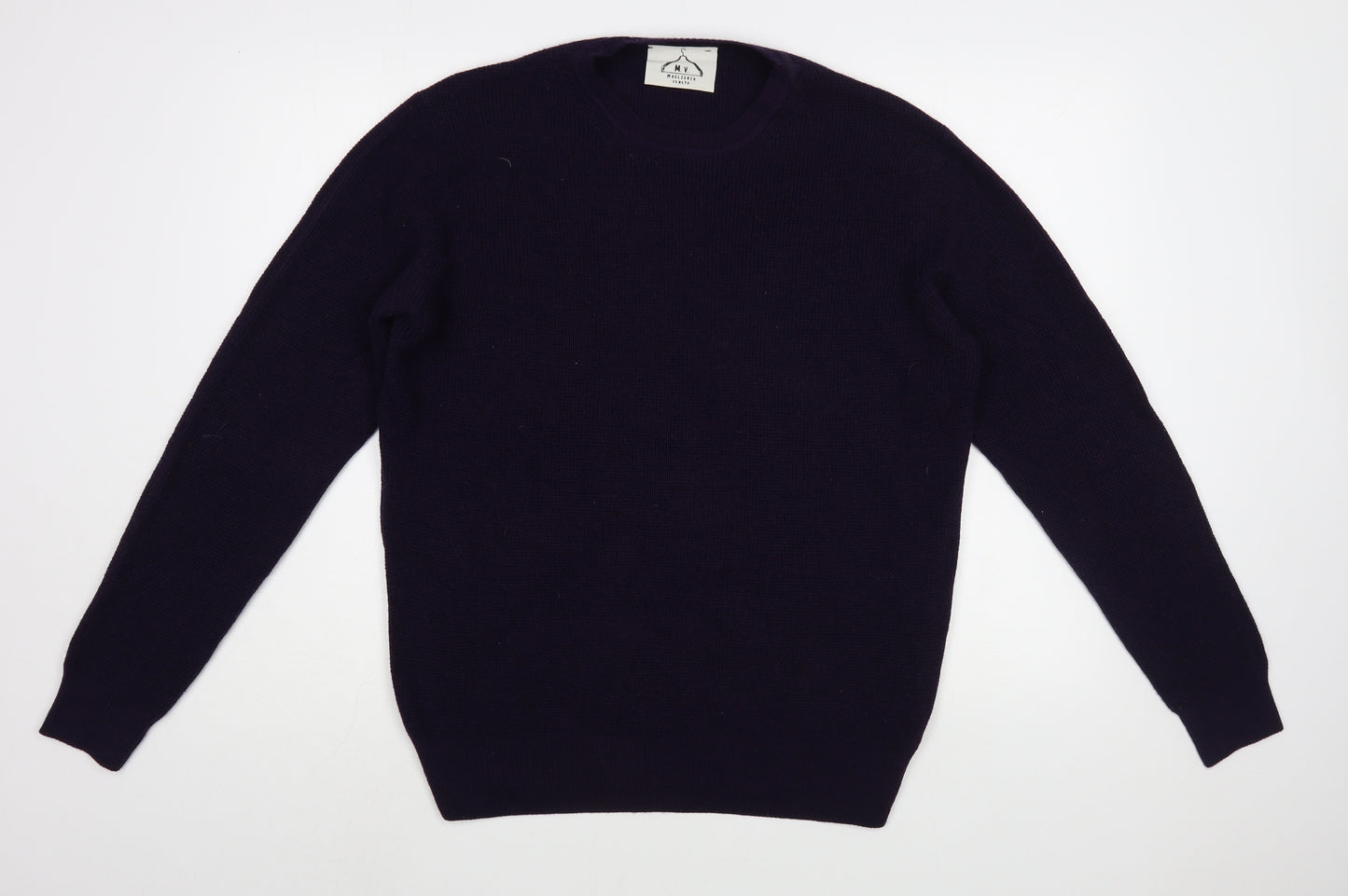 Maglieria Veneta Mens Purple Crew Neck  Wool Pullover Jumper Size L