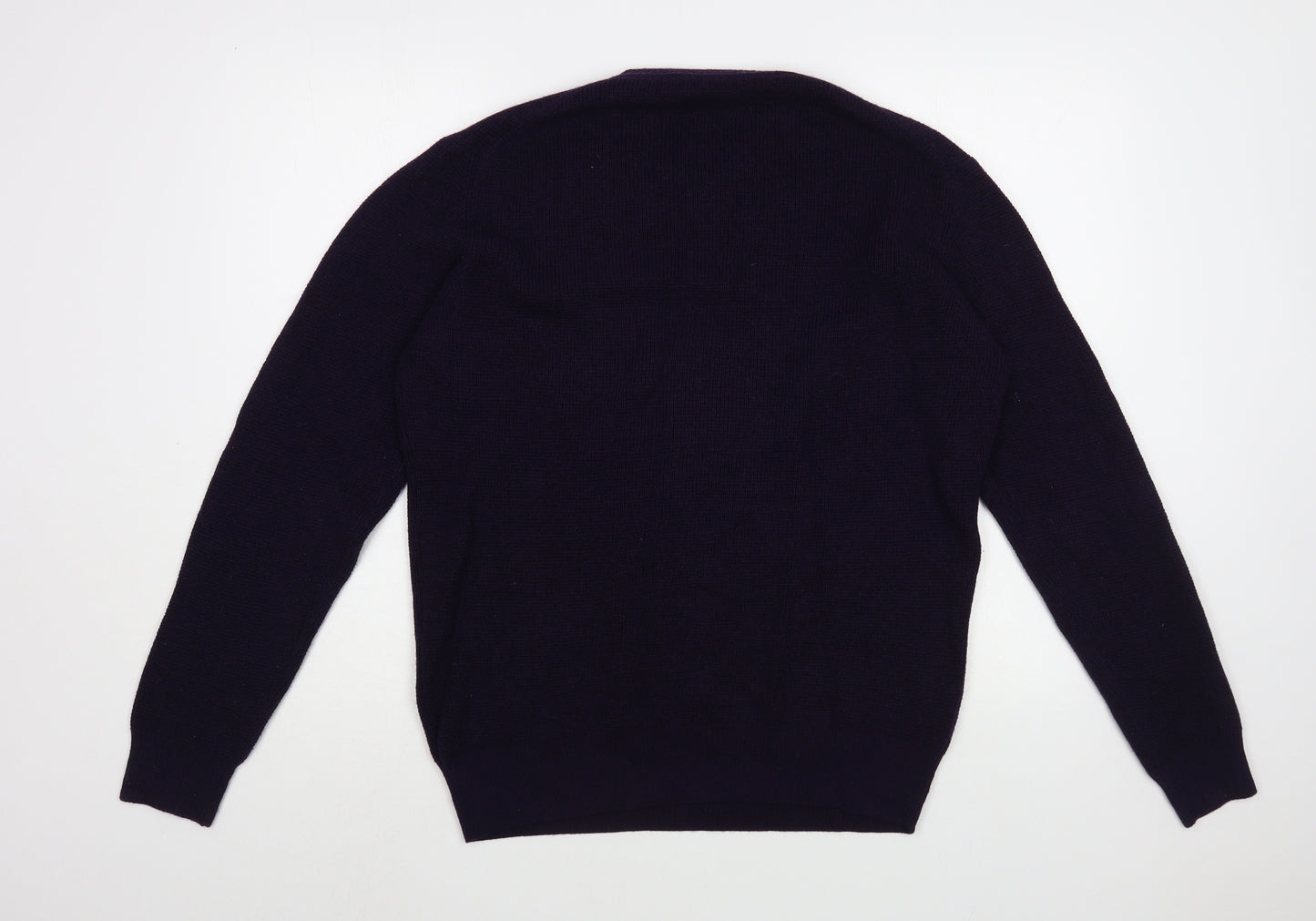Maglieria Veneta Mens Purple Crew Neck  Wool Pullover Jumper Size L