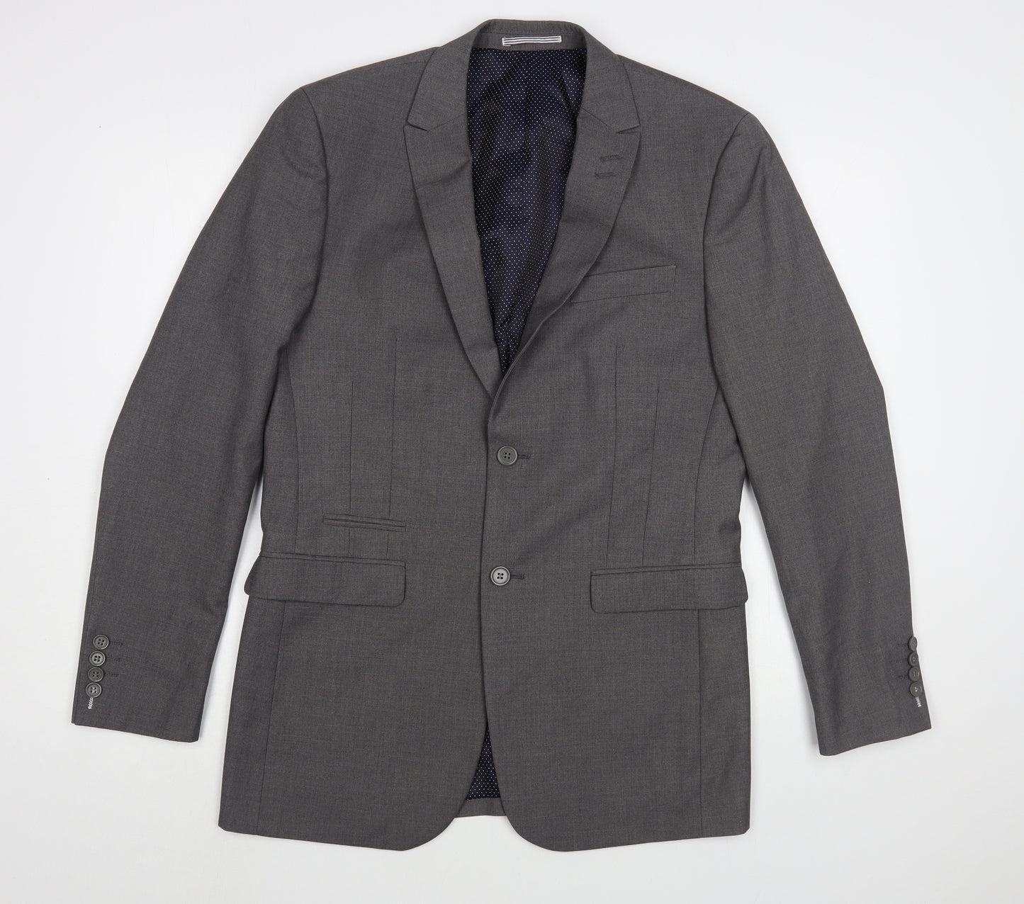 Skopes Mens Grey  Polyester Jacket Blazer Size 36