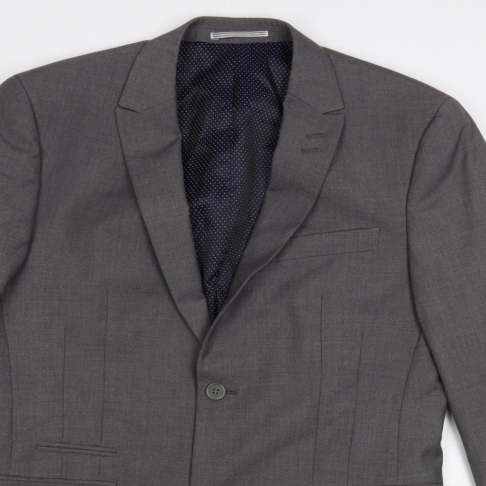 Skopes Mens Grey  Polyester Jacket Blazer Size 36