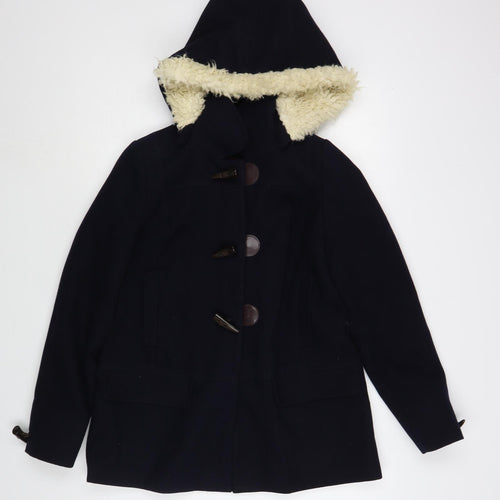 NEXT Womens Blue   Pea Coat Coat Size 8  Button