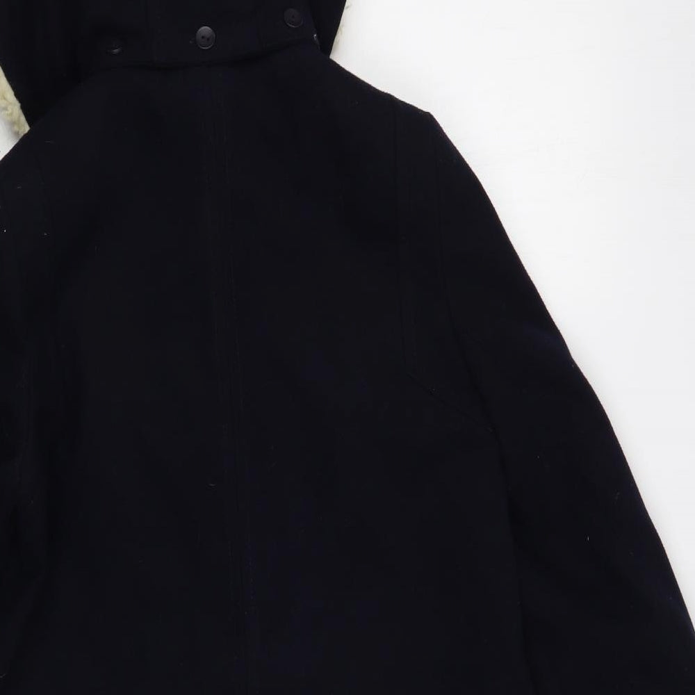 NEXT Womens Blue   Pea Coat Coat Size 8  Button