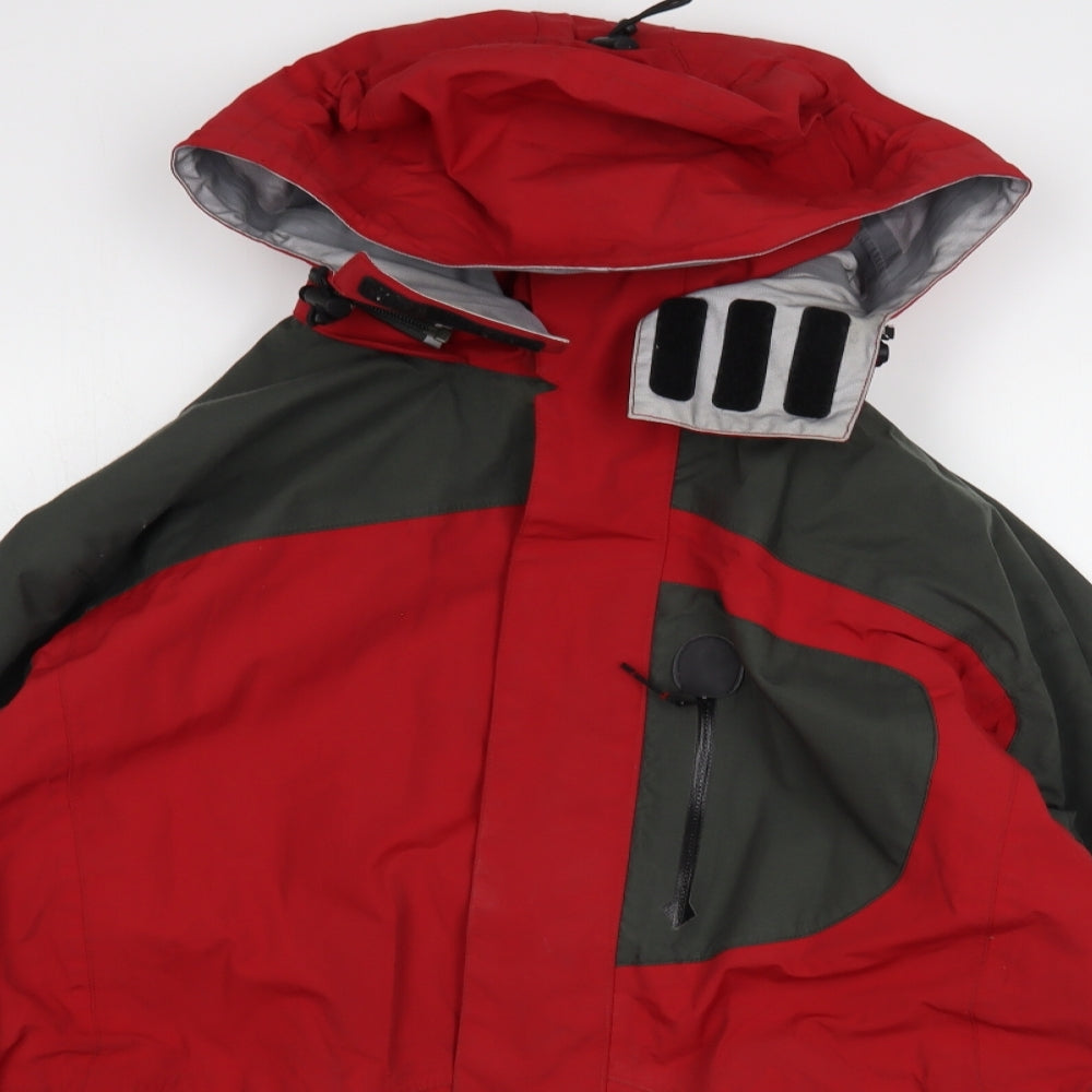 Billabong Mens Red   Windbreaker Jacket Size M  Zip