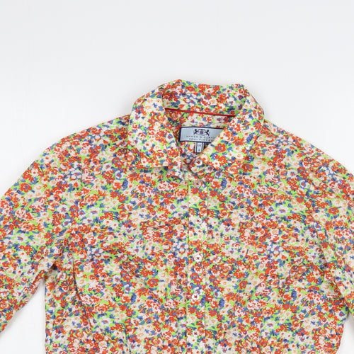 Hawes & Curtis Womens Multicoloured Floral Cotton Basic Button-Up Size 8 Collared