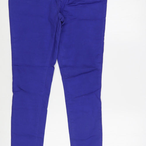 Blanco Womens Blue  Cotton Skinny Jeans Size 10 L30 in Regular Button