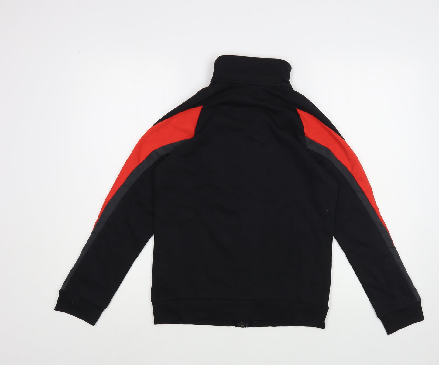 adidas Boys Black  Cotton Full Zip Sweatshirt Size 11-12 Years  Zip