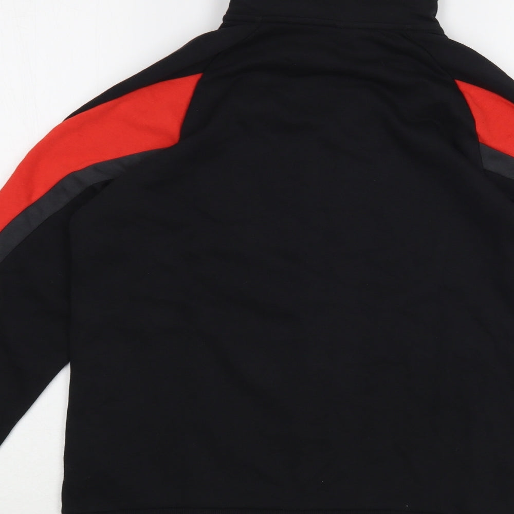 adidas Boys Black  Cotton Full Zip Sweatshirt Size 11-12 Years  Zip