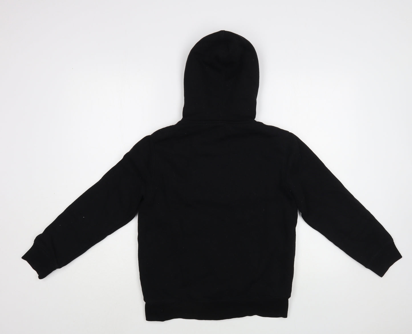 Gap Boys Black  Cotton Full Zip Hoodie Size 11-12 Years  Zip - Fluffy Lining
