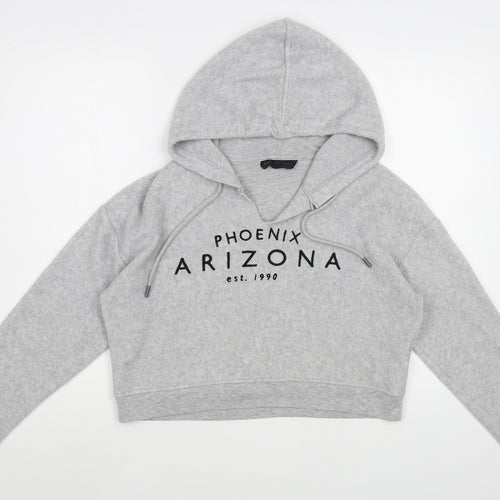 Topshop Womens Grey  Polyester Pullover Hoodie Size 6  Pullover - Arizona