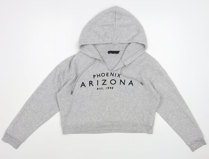 Topshop Womens Grey  Polyester Pullover Hoodie Size 6  Pullover - Arizona
