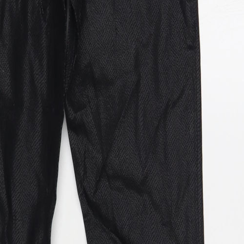 Geisha  Womens Black Animal Print Cotton Skinny Jeans Size S L32 in Regular Button - Coated