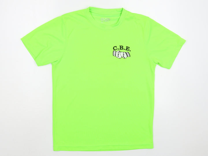 Awdis Mens Green Polyester T-Shirt Size S Crew Neck