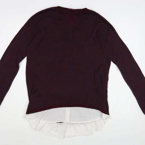 NEXT Womens Purple Crew Neck  Cotton Pullover Jumper Size 12