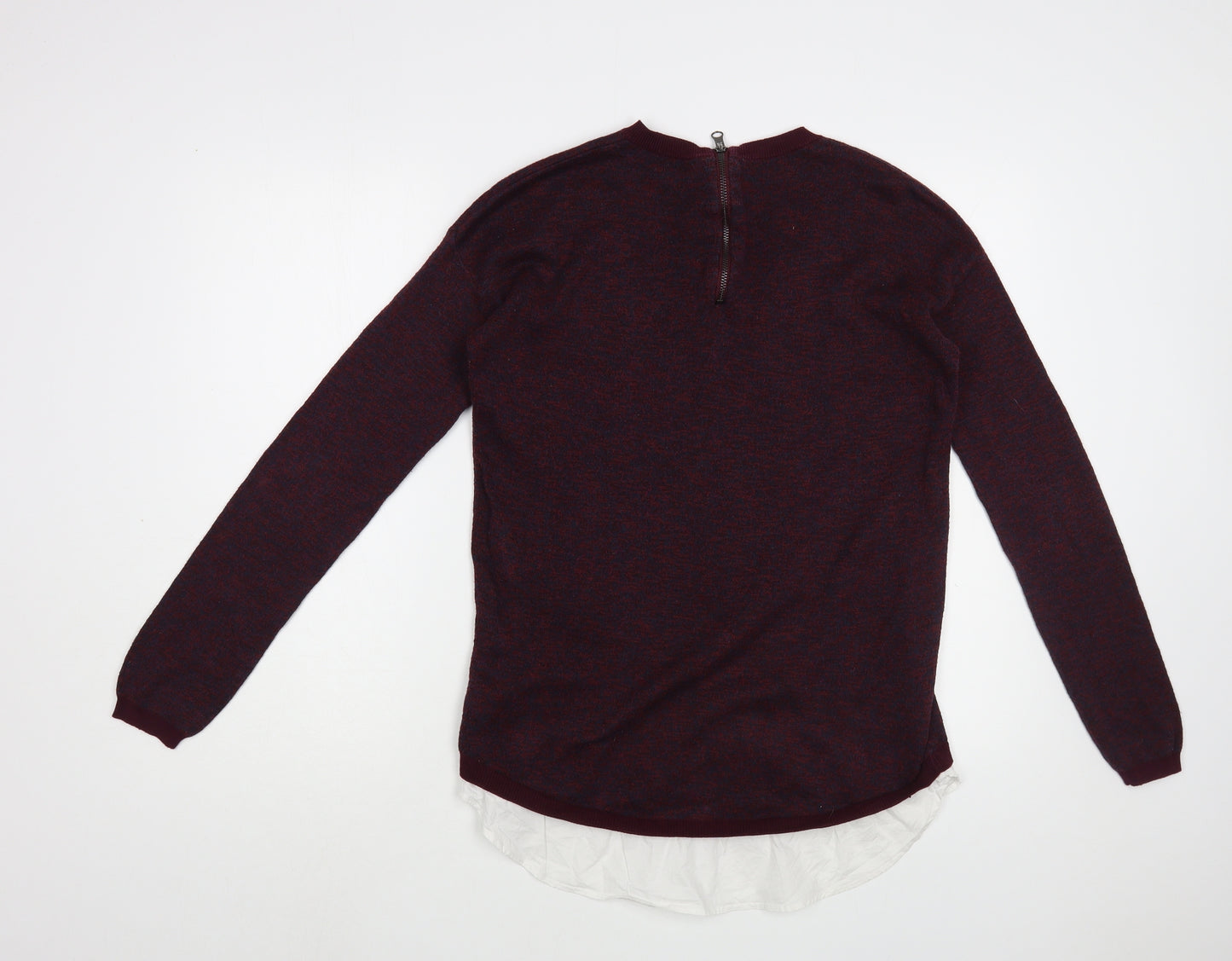 NEXT Womens Purple Crew Neck  Cotton Pullover Jumper Size 12
