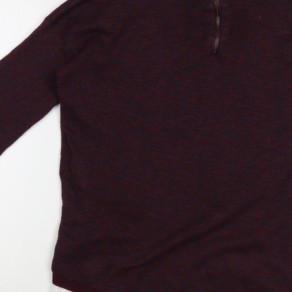 NEXT Womens Purple Crew Neck  Cotton Pullover Jumper Size 12