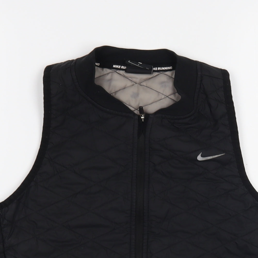 Nike Womens Black   Gilet Waistcoat Size S  Zip