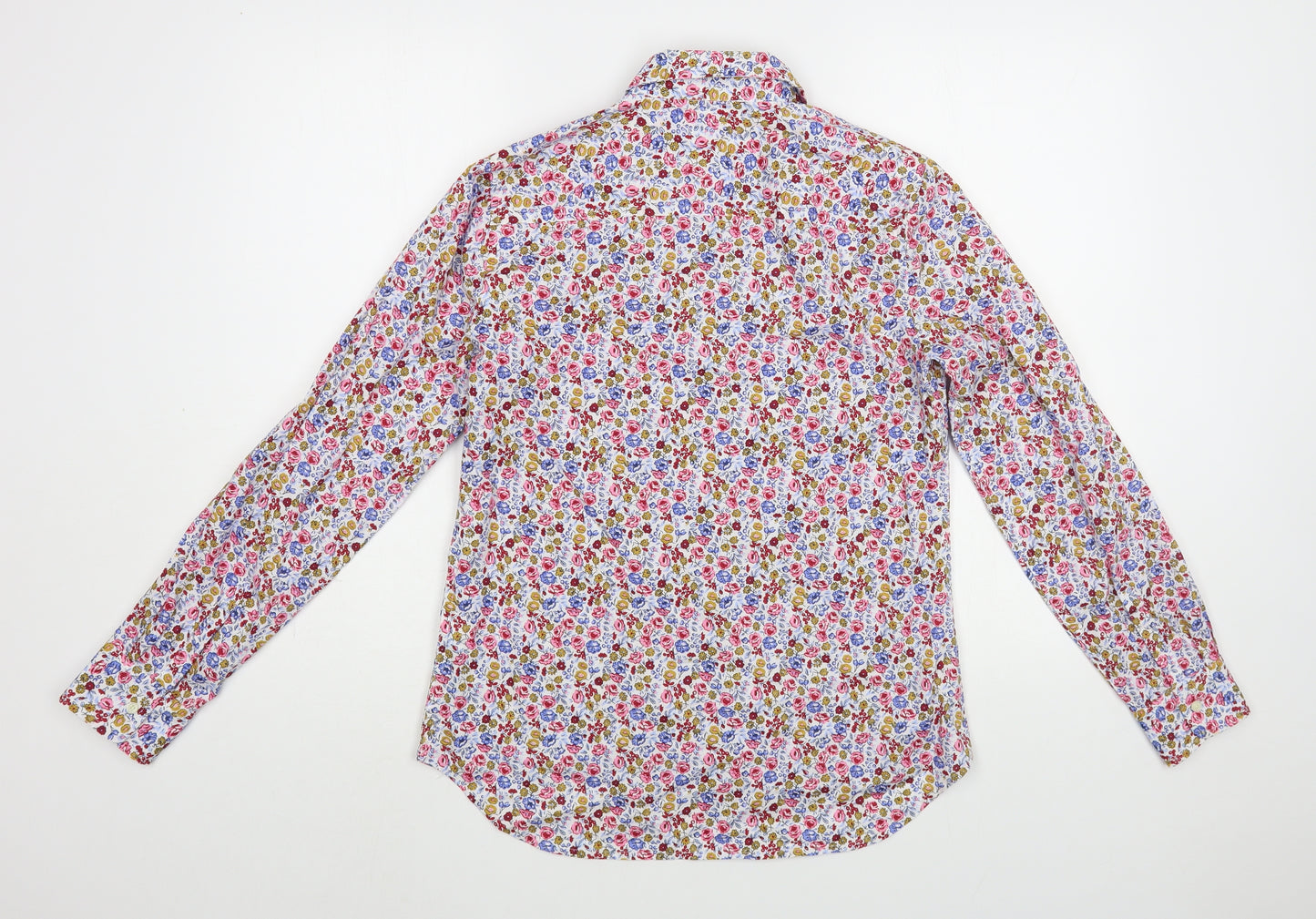 Gap Womens Multicoloured Floral Cotton Basic Button-Up Size XS Collared