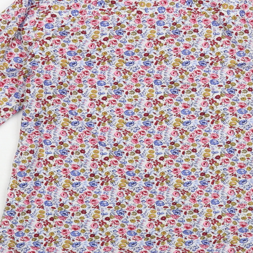 Gap Womens Multicoloured Floral Cotton Basic Button-Up Size XS Collared