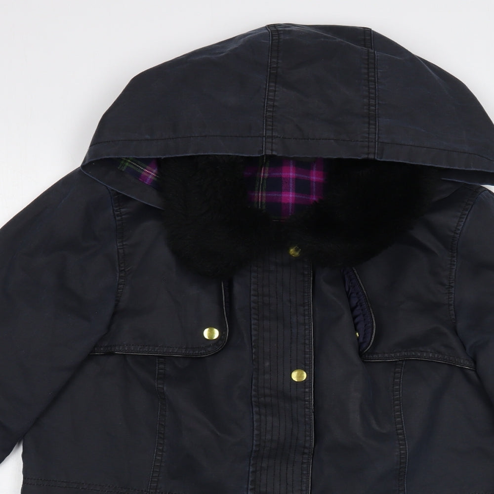 George Womens Blue   Parka Jacket Size 14  Zip - Coated