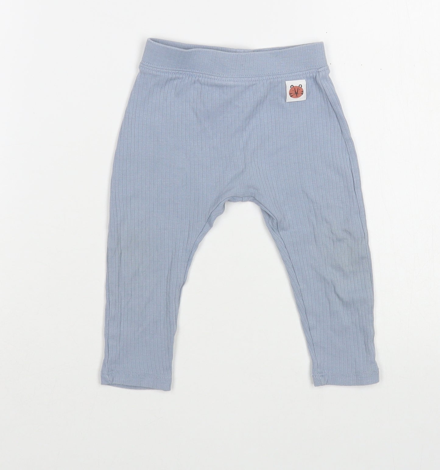 Marks and Spencer Baby Blue  Cotton Jogger Leggings Size 12-18 Months
