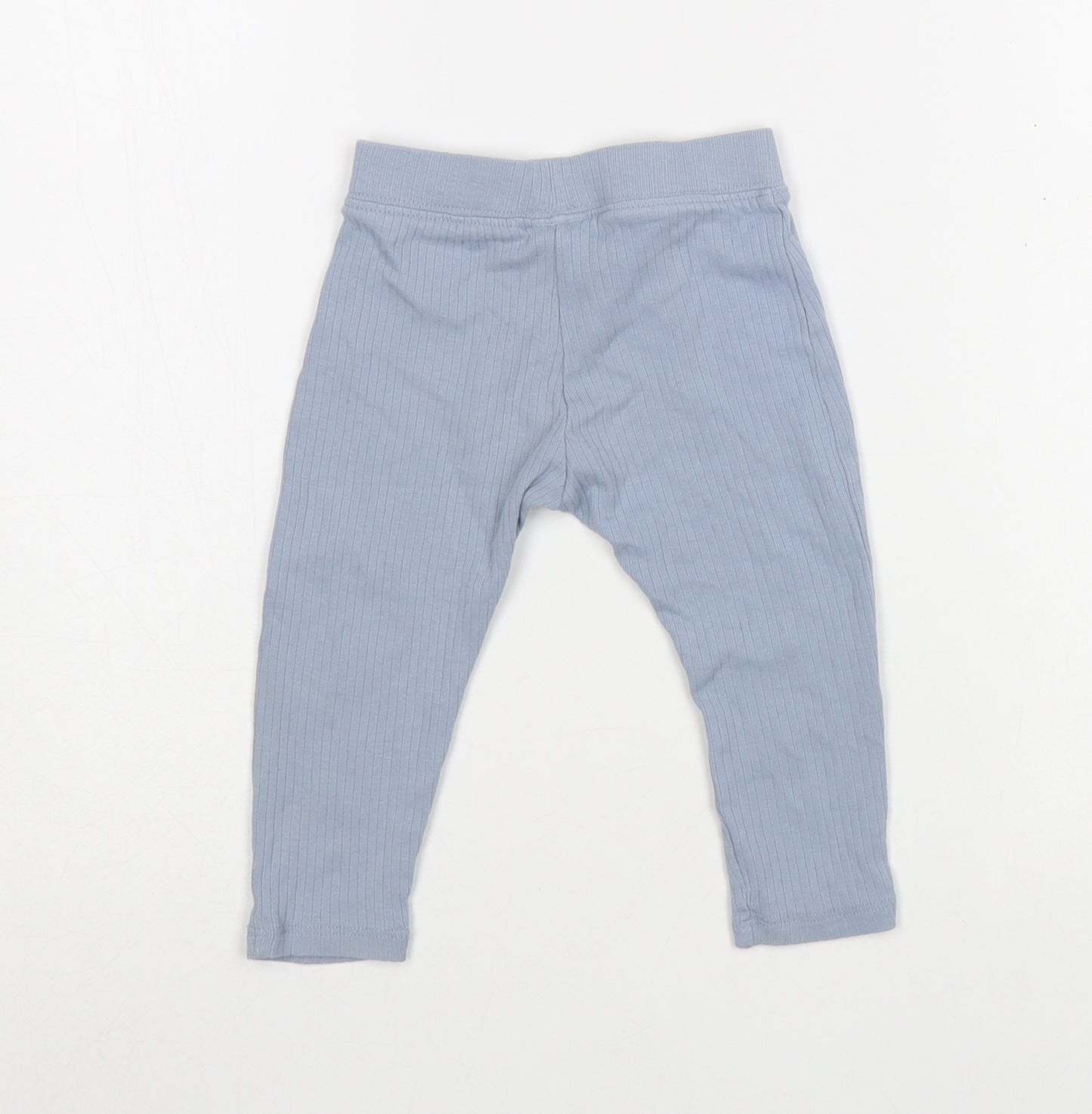 Marks and Spencer Baby Blue  Cotton Jogger Leggings Size 12-18 Months
