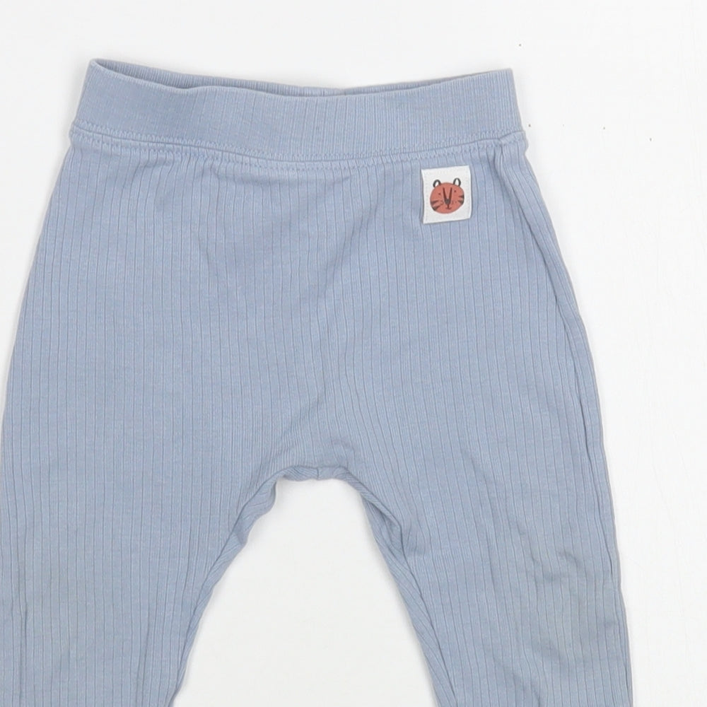Marks and Spencer Baby Blue  Cotton Jogger Leggings Size 12-18 Months