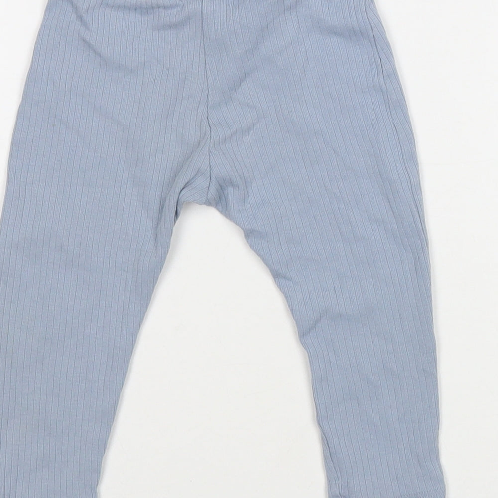 Marks and Spencer Baby Blue  Cotton Jogger Leggings Size 12-18 Months