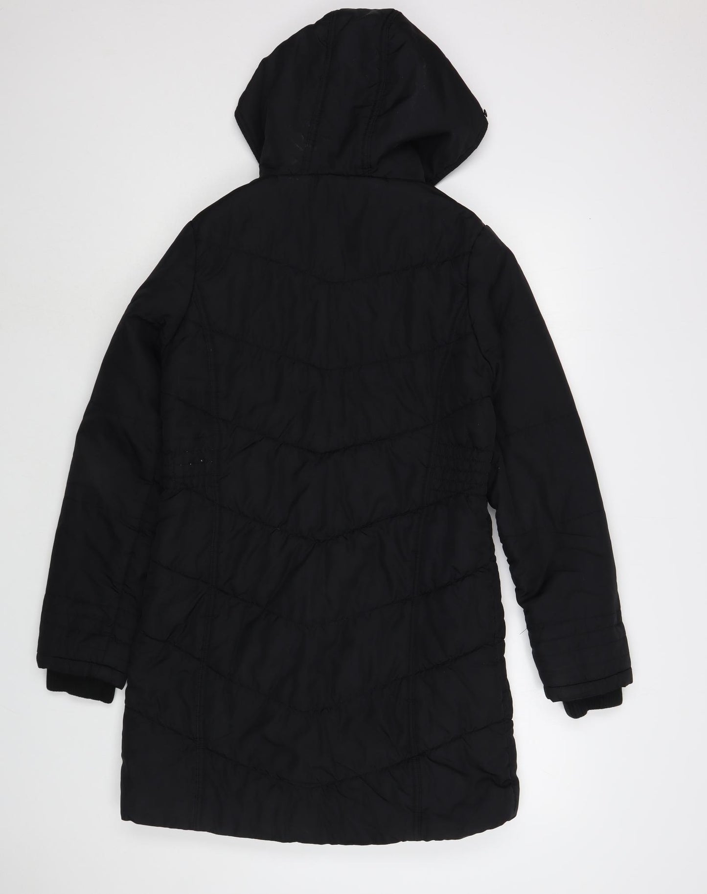 Dunnes Stores Womens Black   Quilted Jacket Size 8  Zip