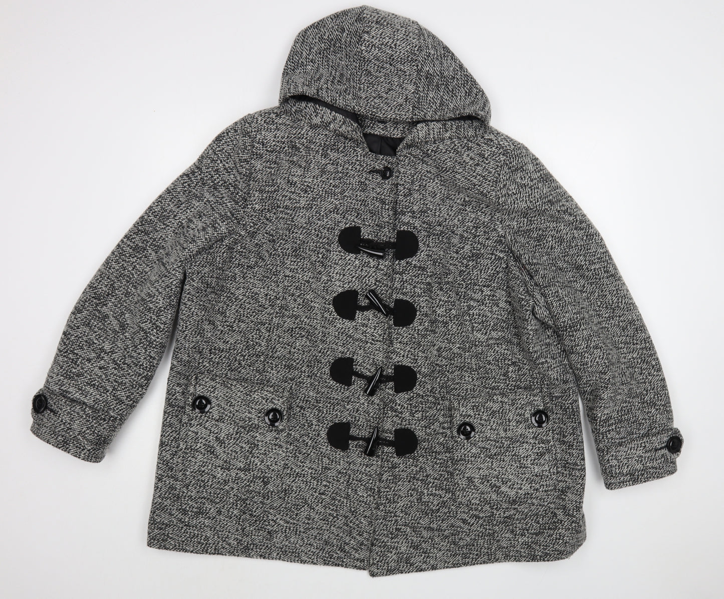 Capsule   Womens Grey   Pea Coat Coat Size 24  Button
