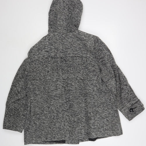 Capsule   Womens Grey   Pea Coat Coat Size 24  Button